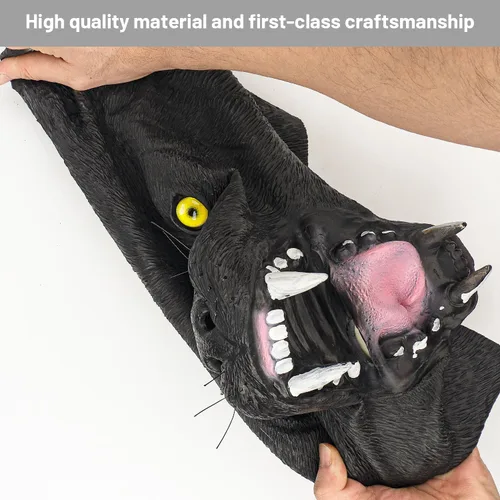Miniatura 5 de PartyHop Máscara de Pantera Negra de Látex de Leopardo Salvaje de Cabeza Completa Máscaras Realistas Disfraz para Fiesta de Halloween
