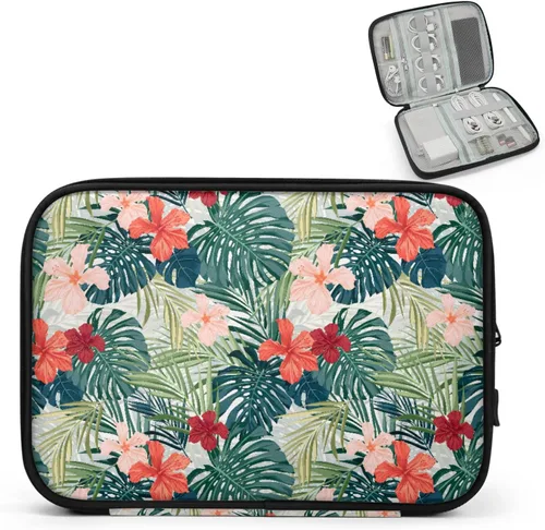 Miniatura 14 de Estuche organizador de viaje de calabaza de arce, bolsa de almacenamiento de cables para cables, cargador, teléfono, disco duro