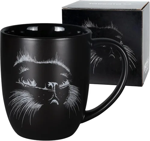 Taza de café de cerámica con diseño de gato de 14 onzas, regalo para amantes de los gatos, regalos personalizados para inauguración de la casa,
