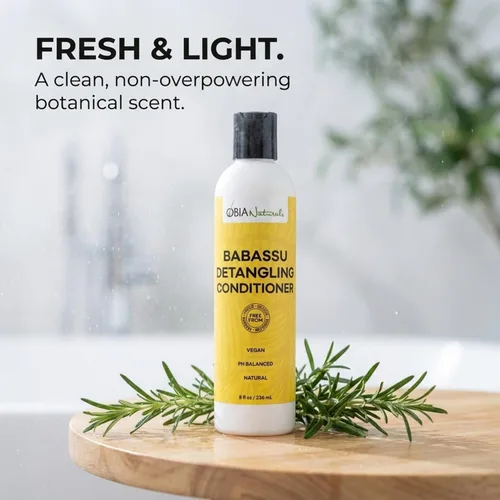 Miniatura 7 de OBIA Naturals Acondicionador desenredante Babassu, 8 onzas Vegan, coconut-free formula with avocado oil. Ideal for hydrating curly, coily and low