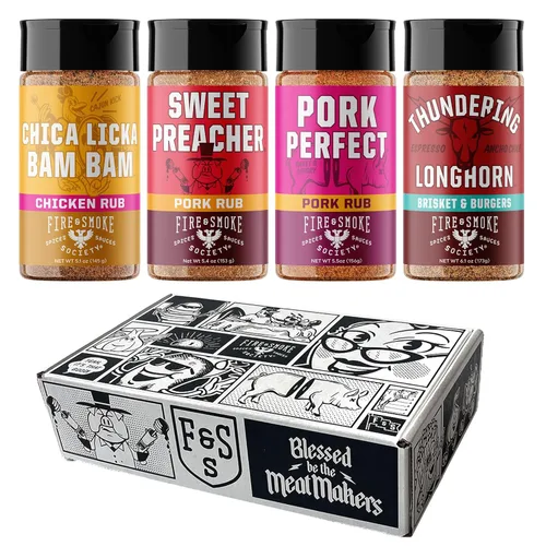 Miniatura 13 de Fire & Smoke Society Paquete variado de condimentos para hamburguesas y papas fritas, condimentos para barbacoa y ahumar y asar a la parrilla