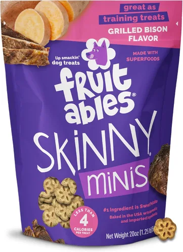 Miniatura 25 de Fruitables Skinny Mini golosinas para perros, golosinas saludables de batata para perros, bajas en calorías y deliciosas, para entrenamiento
