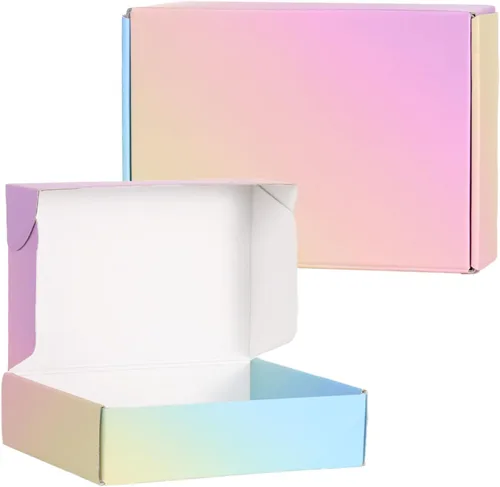 Miniatura 20 de Cajas de envío pequeñas, 6x4x2 pulgadas, paquete de 15 cajas de embalaje de cartón coloridas, cajas de correo para embalaje de pequeñas empresas