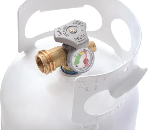 Miniatura 7 de Flame King YSN5LB-GAUGE - Cilindro de tanque de propano de acero de 5 libras con manómetro y válvulas OPD para parrillas y barbacoas, camping, pesca