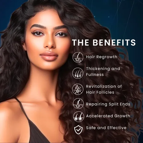 Miniatura 3 de 5 % de Minoxidil para el crecimiento del cabello para hombres y mujeres: Suero de crecimiento del cabello con biotina para la barba y la pérdida