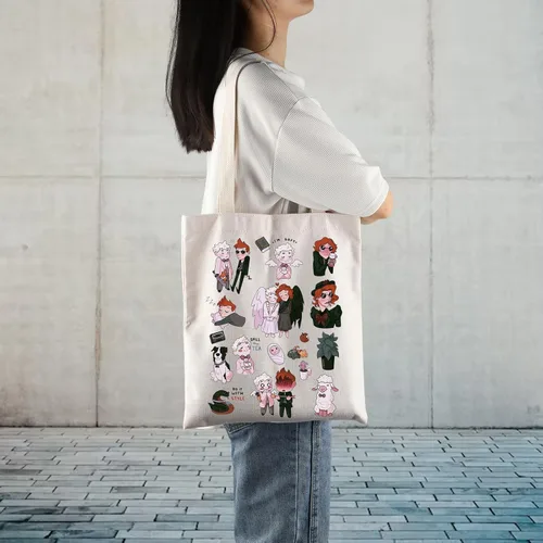 Miniatura 6 de Omens - Bolsa de mano inspirada en programas de televisión, regalo para amantes de la comedia de fantasía británica