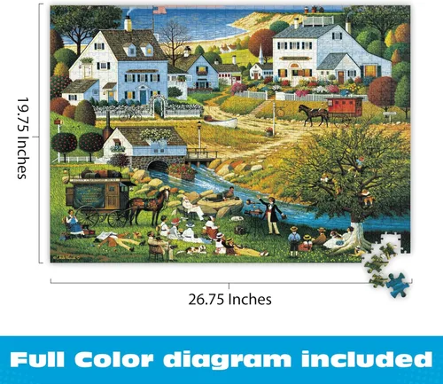 Miniatura 3 de Buffalo Games - Rompecabezas de 1000 piezas Charles Wysocki Hound of The Baskerville, fabricado en Estados Unidos, tablero reciclado premium