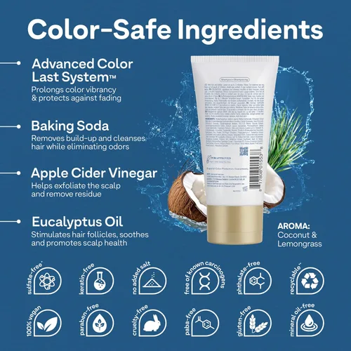 Miniatura 3 de Colorproof Clear It Up - Champú aclarante de 1.7 onzas líquidas, champú de tamaño de viaje para cabello teñido con aroma a coco y hierba de limón