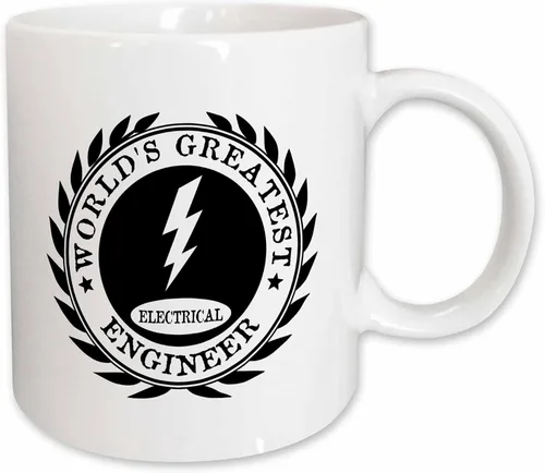 Miniatura 11 de 3dRose Worlds Greatest Electrical Engineer Award Fun Job Pride Work Gifts - Taza de dos tonos, 11 onzas, color negro