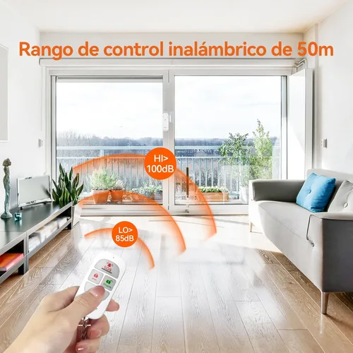 Miniatura 3 de TECKNET Alarmas de puerta cuando se abre, alarma de puerta y ventana, alarma de puerta para seguridad de los niños, alarmas portátiles 2 en 1
