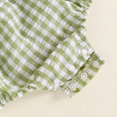Miniatura 7 de 2 piezas de ropa para bebé recién nacido, overol a rayas, traje de diadema para niñas de 0 a 24 meses