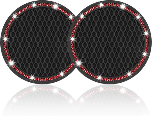 Miniatura 9 de JUSTTOP - Portavasos para automóvil, paquete de 2 unidades, universal, antideslizante, soporte para tazas, accesorios para interiores de automóvil