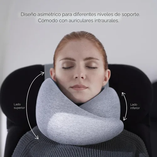 Miniatura 2 de Ostrichpillow Go Almohada Cervical, Almohadas de Viaje para Aviones, Almohada de Viaje de Espuma Viscoelástica Premium, Diseño Ergonómico 360º