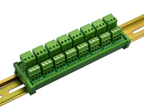 Miniatura 4 de Electronics-Salon Módulo de distribución de bloque de terminales de tornillo de 8x3 posiciones 10A/300V enchufable para montaje en carril DIN