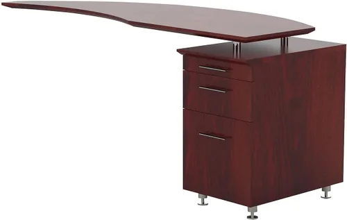 Miniatura 4 de Safco Productos Mayline MNRTPRLGS Medina 63" W Retorno derecho para usar con Escritorios, se vende por separado, laminado de acero gris