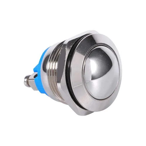 Miniatura 3 de Fydun - Interruptor de botón de metal de 0.748 in, interruptor momentáneo de bocina de botón de 12 V para interruptor de coche, interruptor