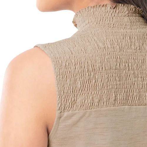 Miniatura 4 de Lee Camiseta sin mangas fruncida de cuello alto para mujer