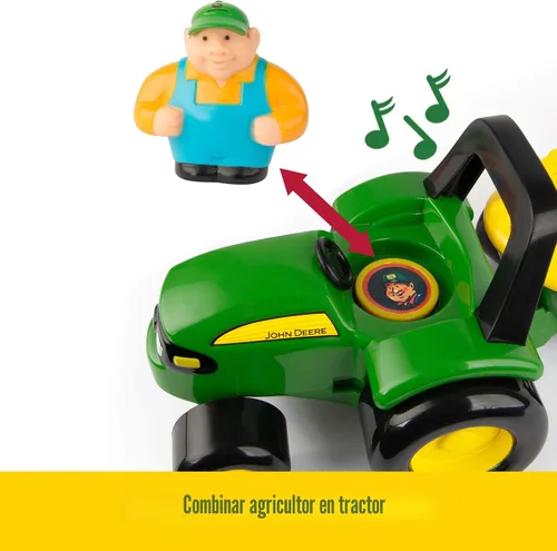 Miniatura 5 de TOMY John Deere Animal Sounds Hayride Juguete Musical de Tractor - Juguetes Musicales de Paseo en Carro de Heno para Niños Pequeños - Incluye Figura