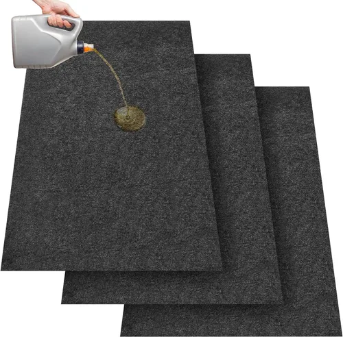 Miniatura 9 de 2 piezas alfombrillas de 36 x 60 pulgadas para derrames de aceite para entrada de garaje debajo del automóvil, almohadilla absorbente de aceite