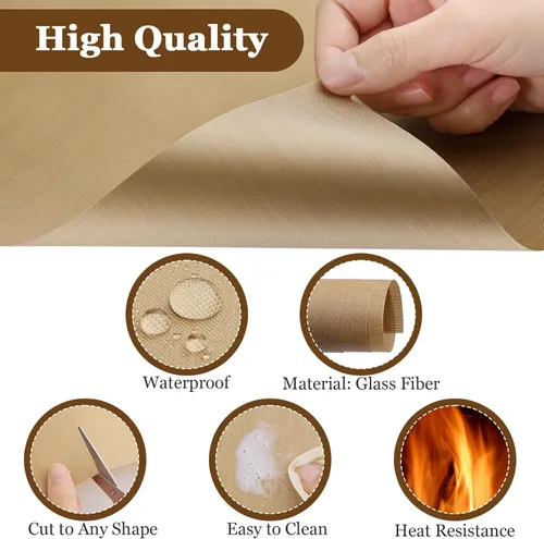 Miniatura 4 de Selizo Paquete de 5 láminas de teflón para prensa de calor, papel protector de transferencia de calor de gran tamaño resistente al calor para Cricut