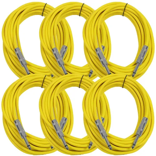 Miniatura 19 de Seismic Audio Cables de guitarra para altavoces, cables de guitarra TS de ¼ pulgadas, 3 pies, multicolor, paquete de 6 Color múltiple