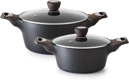 Miniatura 11 de SENSARTE Olla de Cocina de Cerámica Antiadherente con Tapa, Olla de Sopa de 2.6/4.5/6.6/8.5 QT, Olla para Guisos y Pasta Saludable, Olla Grande