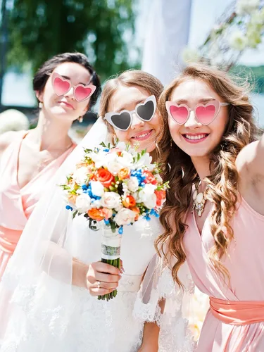 Miniatura 5 de Frienda 9 pares de lentes de sol en forma de corazón para mujer para despedida de soltera regalos de despedida de soltera