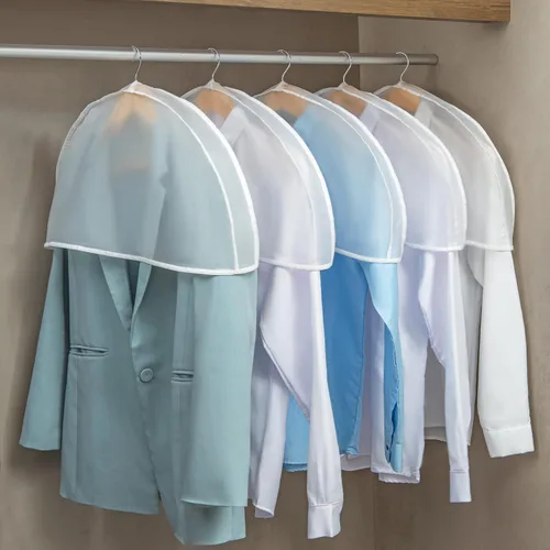 Miniatura 7 de Fundas de plástico para colgar la ropa (juego de 12) protectores de ropa de armario, funda transparente transpirable con refuerzo de 2 pulgadas