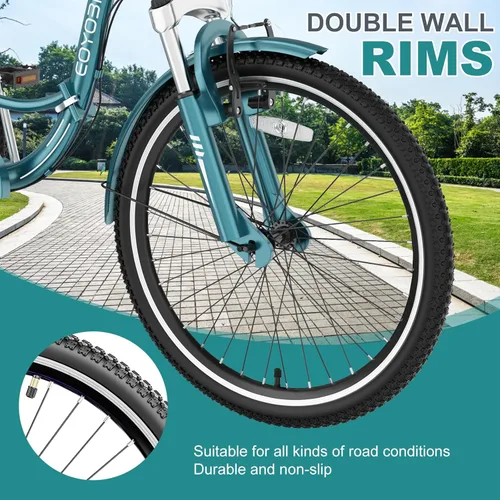 Miniatura 3 de MOPHOTO Triciclo plegable para adultos, 7 velocidades, 20/24/26 pulgadas, bicicleta de 3 ruedas para personas mayores, mujeres y hombres, bicicleta