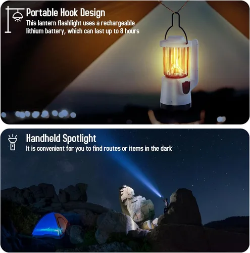 Miniatura 5 de Paquete de 2 linternas LED recargables – 1200LM súper brillante, modos de foco y linterna, impermeable, banco de energía, para cortes de energía