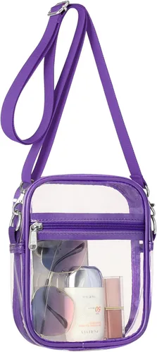 Miniatura 17 de PACKISM Bolsa transparente para eventos de estadio – Monederos pequeños transparentes para mujer, bolsa bandolera para conciertos y eventos