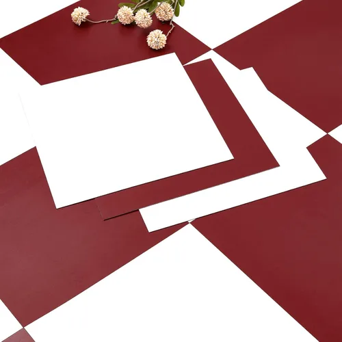 Miniatura 6 de Alow Azulejos autoadhesivos para despegar y pegar, 20 piezas en blanco y negro, suelo de vinilo impermeable, suelo de vinilo fácil de colocar