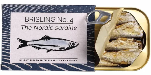 Miniatura 3 de Fangst Brisling No. 4 Sardina nórdica enlatada con pimienta de Jamaica y clavo 3 latas de 3.53 oz