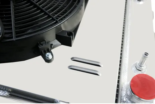 Miniatura 5 de ALLOYWORKS - Radiador de carreras de aluminio de 3 filas+ventilador de cubierta+termostato para Jeep Wrangler YJ TJ/Chevy V8 1987-2006 Full