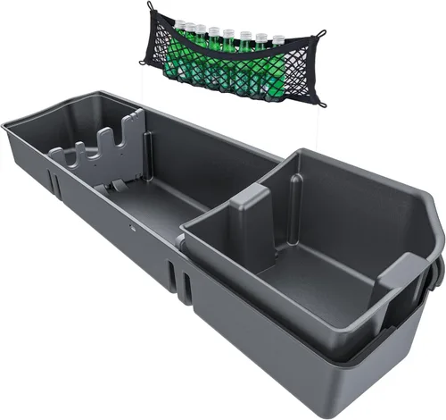 WHALEMOTOR Almacenamiento debajo del asiento Compatible con Ford F150 (2015-2025) y Super Duty (2017-2025) SuperCrew/Crew Cab, Organizador de carga