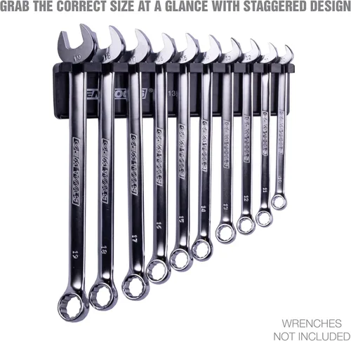 Miniatura 5 de OEMTOOLS 22513 Soporte magnético para llaves y organizador de herramientas, imán sostiene hasta 10 llaves en la mayoría de superficies metálicas