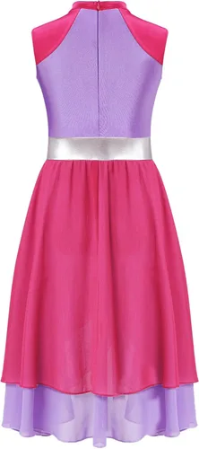 Miniatura 139 de CHICTRY Vestido de baile lírico sin mangas asimétrico para niñas, disfraz de adoración litúrgica contemporánea