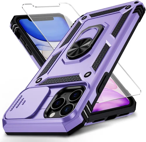 Miniatura 28 de Funda para iPhone 11 Pro con cubierta para lente de cámara, protector de pantalla HD, protección contra caídas de grado militar de 10 pies, soporte