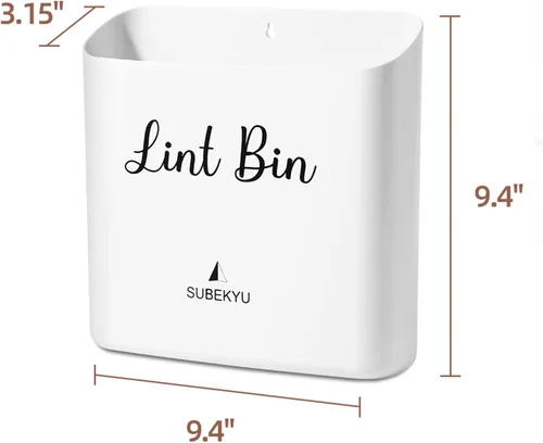 Miniatura 2 de SUBEKYU Contenedor magnético de pelusa para lavandería, pequeño contenedor de basura o contenedor de almacenamiento de ropa para colgar