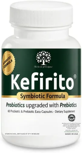 Miniatura 3 de Kefirito Daily Symbiotic Formula – Suplemento diario probiótico + prebiótico, 60 cápsulas – Absorción equilibrada de nutrientes y apoyo de comodidad
