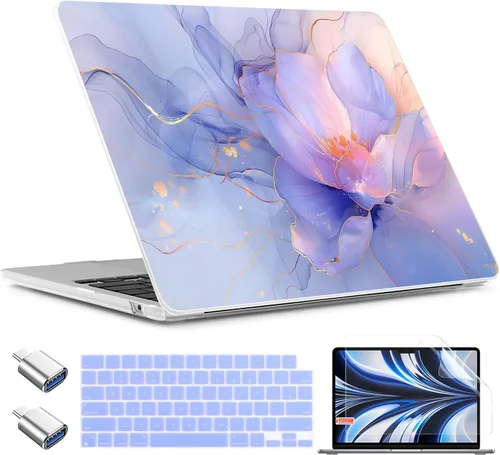 Miniatura 13 de TWOLSKOO Funda para MacBook Air de 15 pulgadas 2025 2024 2023 versión M4 A3241 M3 A3114 M2 A2941, carcasa rígida de plástico y protector