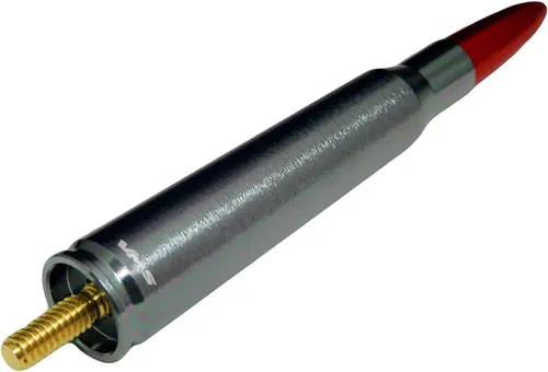 VMS Racing Antena de bala de punta roja calibre 50, calibre 50, color rojo, compatible con Jeep Wrangler JK JKU JL Sahara Sport Rubicon Unlimited