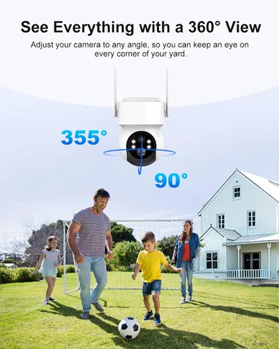 Miniatura 3 de Cámara de seguridad solar inalámbrica de 4MP para exteriores, cámara PTZ de vigilancia doméstica WiFi 2K con reflector, detección humana, alarma
