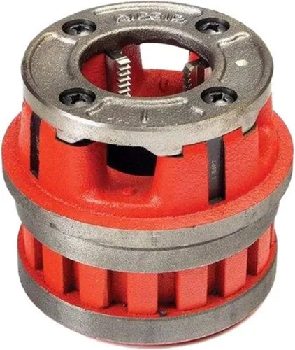 RIDGID 37405 - Cabezal de rosca manual modelo 12-R, cabezal de aleación para diestros NPT para tamaño nominal de tubería de 1-1/4 pulgadas, rojo,