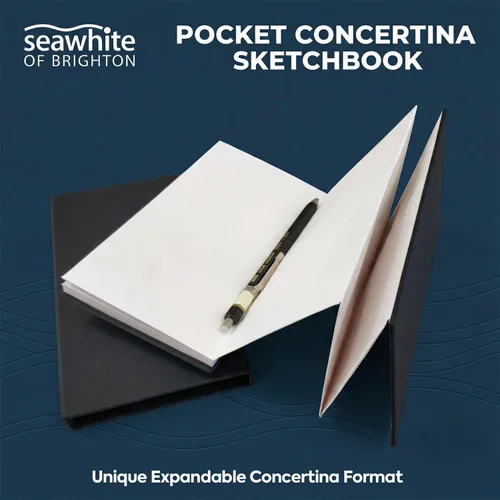 Miniatura 4 de Seawhite Pocket Concertina Sketchbook in Case 7x3.5 in (175mm x 90mm)