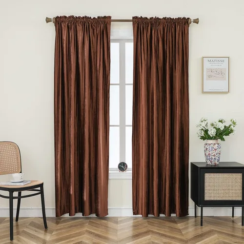 Miniatura 24 de PLEASANT BOULEVARD Cortinas de terciopelo [2 paneles] elegantes para sala de estar, dormitorio, cuarto de bebé, cortinas para oscurecer