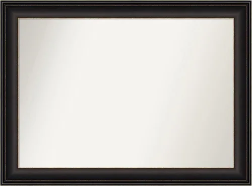 Miniatura 156 de Amanti Art Espejo de baño de bronce para sobre el fregadero, 24 x 24 pulgadas, espejo cuadrado de bronce Lara para tocador, marco de madera