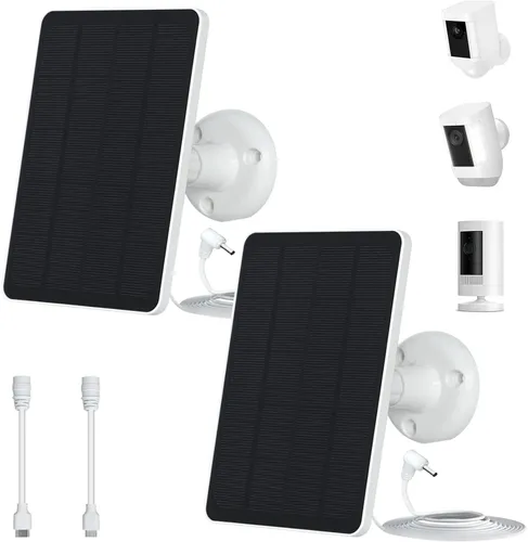 Miniatura 8 de Paneles solares de 5 W para cámaras de seguridad – Compatible con Ring Spotlight Cam (batería), batería Ring Stick Up Cam – Cable de carga de 9.8 1