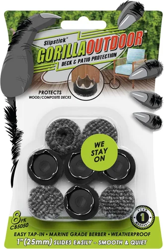 Miniatura 7 de GorillaFelt CB270 - Protectores de piso para muebles (juego de 4) almohadillas de fieltro para muebles con tapa garantizadas para permanecer