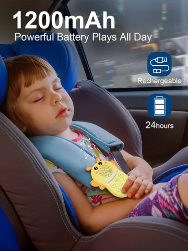 Miniatura 3 de Máquina de sonido portátil para bebé, máquina de sonido de ruido blanco para bebés y niños, máquina de canción de cuna recargable con luz, máquina
